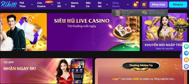 Cách vào cổng game Rik88 khi bị chặn ? Link thay thế 1Gom